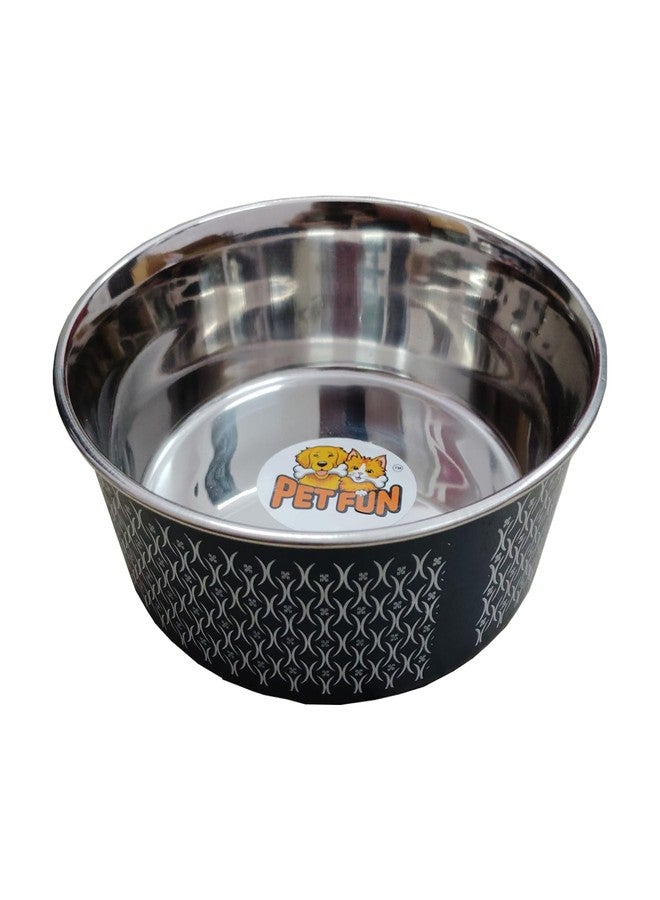 PET FUN Fusion Bowl with Anti-Skid Round Pad for Pets | 700ML Pet Feeding Bowl for Dogs, Cats & Puppies | Durable Non-Slip Pet Feeder Bowl for Food and Water (Large) - Image 1